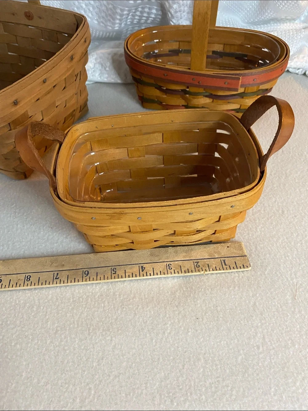 Longaberger basket lot bundle of three vintage